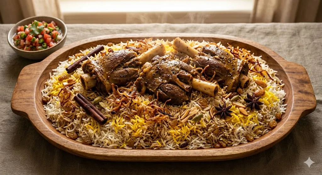 Beef Shank Mandi at Malabar Mandi Majlis Restaurant in Regina, SK